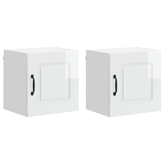 Dishwasher Panel Kalmar 2 pcs High Gloss White Engineered Wood