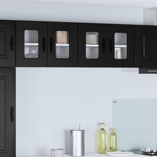 Dishwasher Panel Kalmar 2 pcs Black Engineered Wood