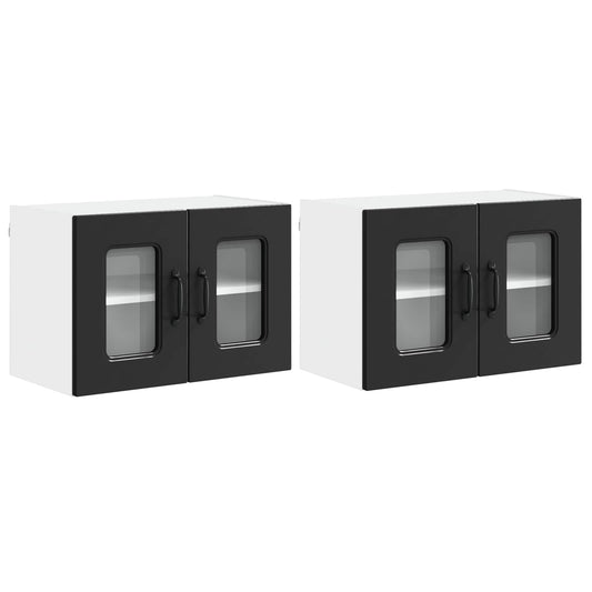 Dishwasher Panel Kalmar 2 pcs Black Engineered Wood