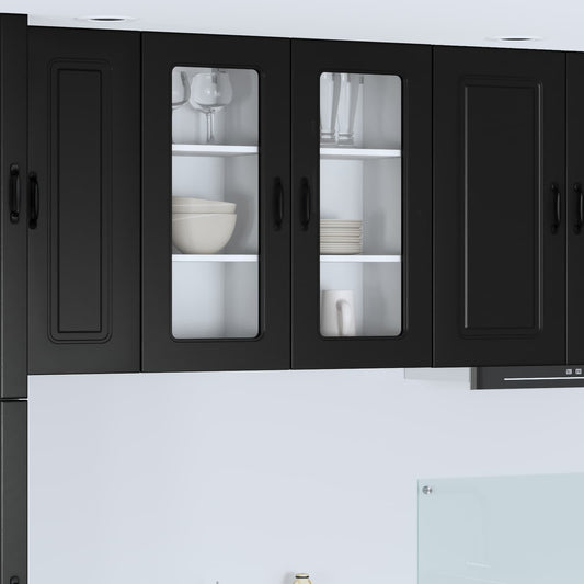 Dishwasher Panel Kalmar Black 40 x 31 x 80 cm Engineered Wood