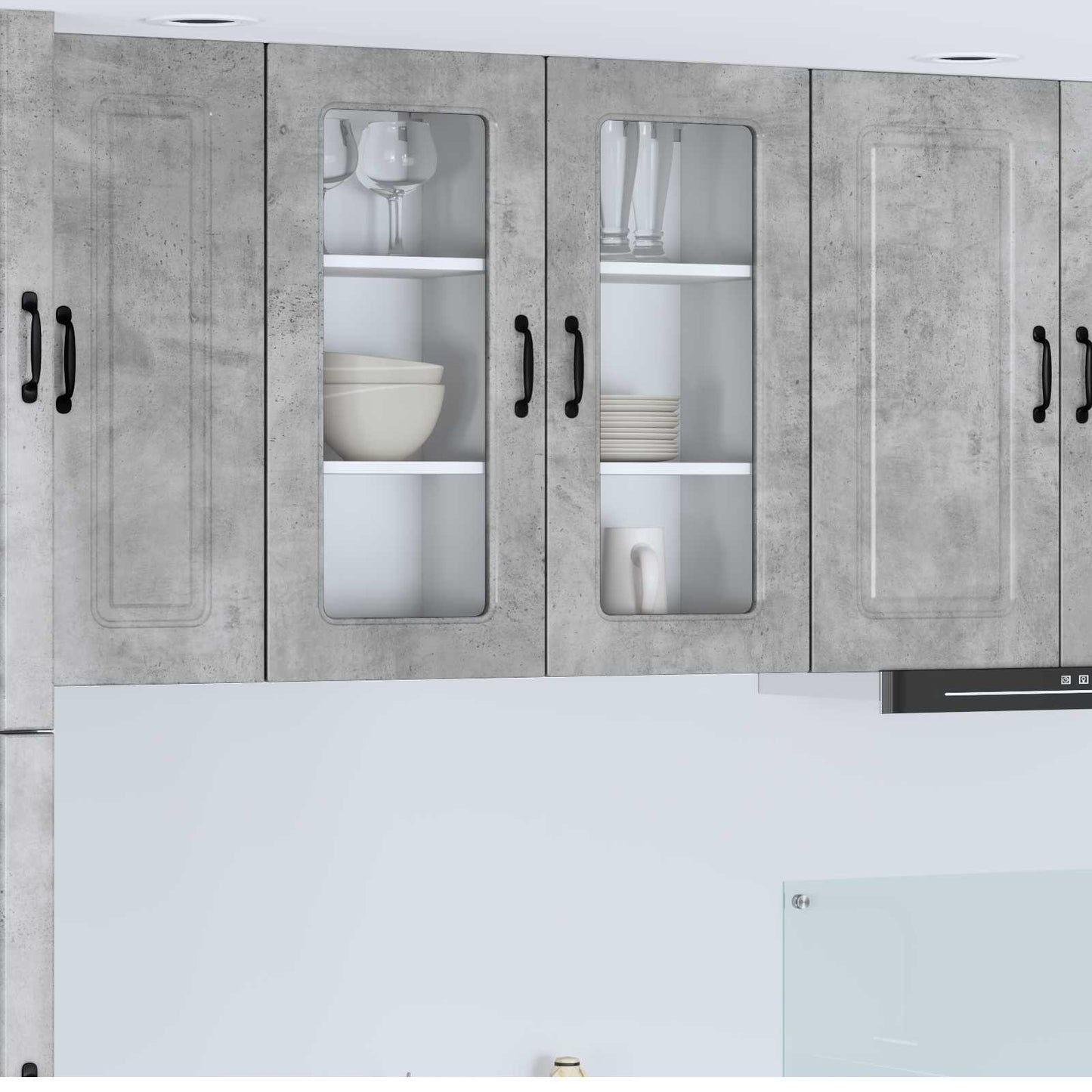 Dishwasher Panel Kalmar 2 pcs Concrete Grey 40 x 31 x 80 cm