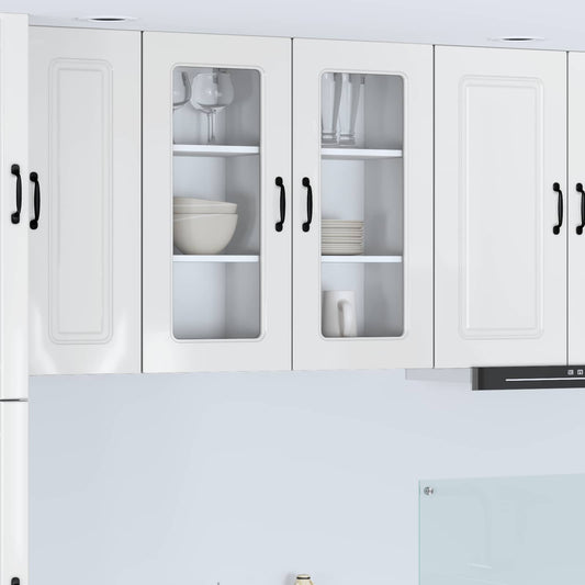 Dishwasher Panel Kalmar 2 pcs High Gloss White Engineered Wood