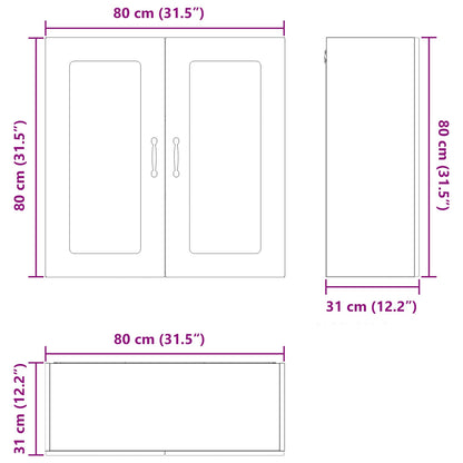 Dishwasher Panel Kalmar White 80 x 31 x 80 cm Engineered Wood