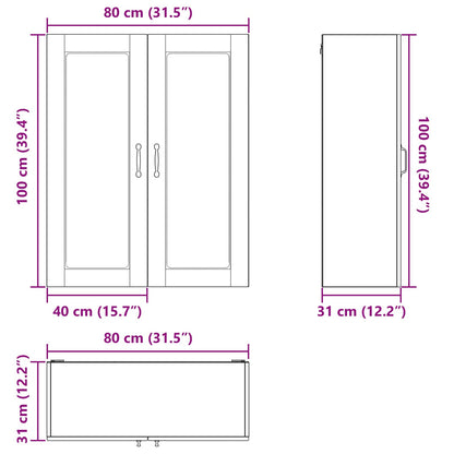 Dishwasher Panel Kalmar Grey Sonoma 80 x 31 x 100 cm