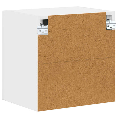 Wall Glass Cabinet LUCCA White 40 x 31 x 40 cm Engineered Wood