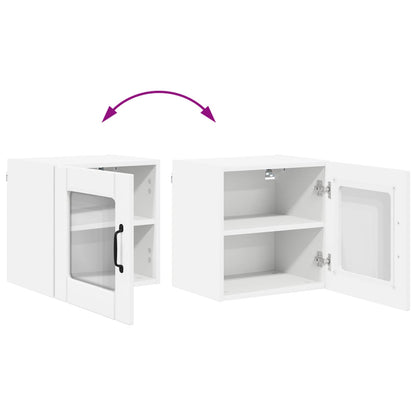 Wall Glass Cabinet LUCCA 2 pcs White 40 x 31 x 40 cm