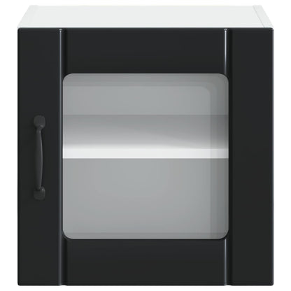 Wall Glass Cabinet LUCCA 2 pcs Black 40 x 31 x 40 cm