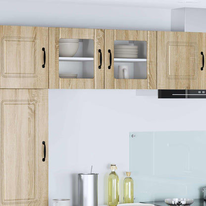 Wall Glass Cabinet LUCCA 2 pcs Sonoma Oak 40 x 31 x 40 cm
