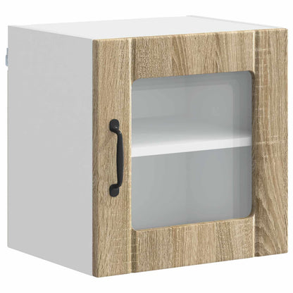 Wall Glass Cabinet LUCCA 2 pcs Sonoma Oak 40 x 31 x 40 cm