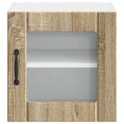 Wall Glass Cabinet LUCCA 2 pcs Sonoma Oak 40 x 31 x 40 cm