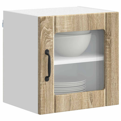 Wall Glass Cabinet LUCCA 2 pcs Sonoma Oak 40 x 31 x 40 cm