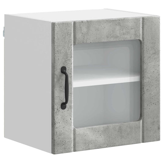 Wall Glass Cabinet LUCCA Concrete Grey 40 x 31 x 40 cm