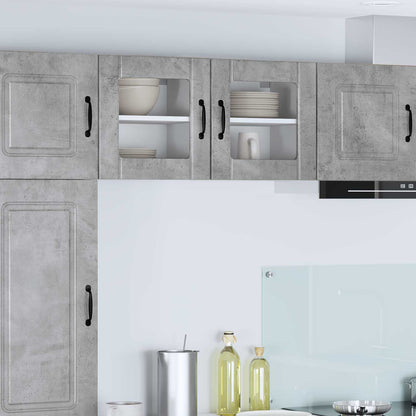 Wall Glass Cabinet LUCCA 2 pcs Concrete Grey 40 x 31 x 40 cm