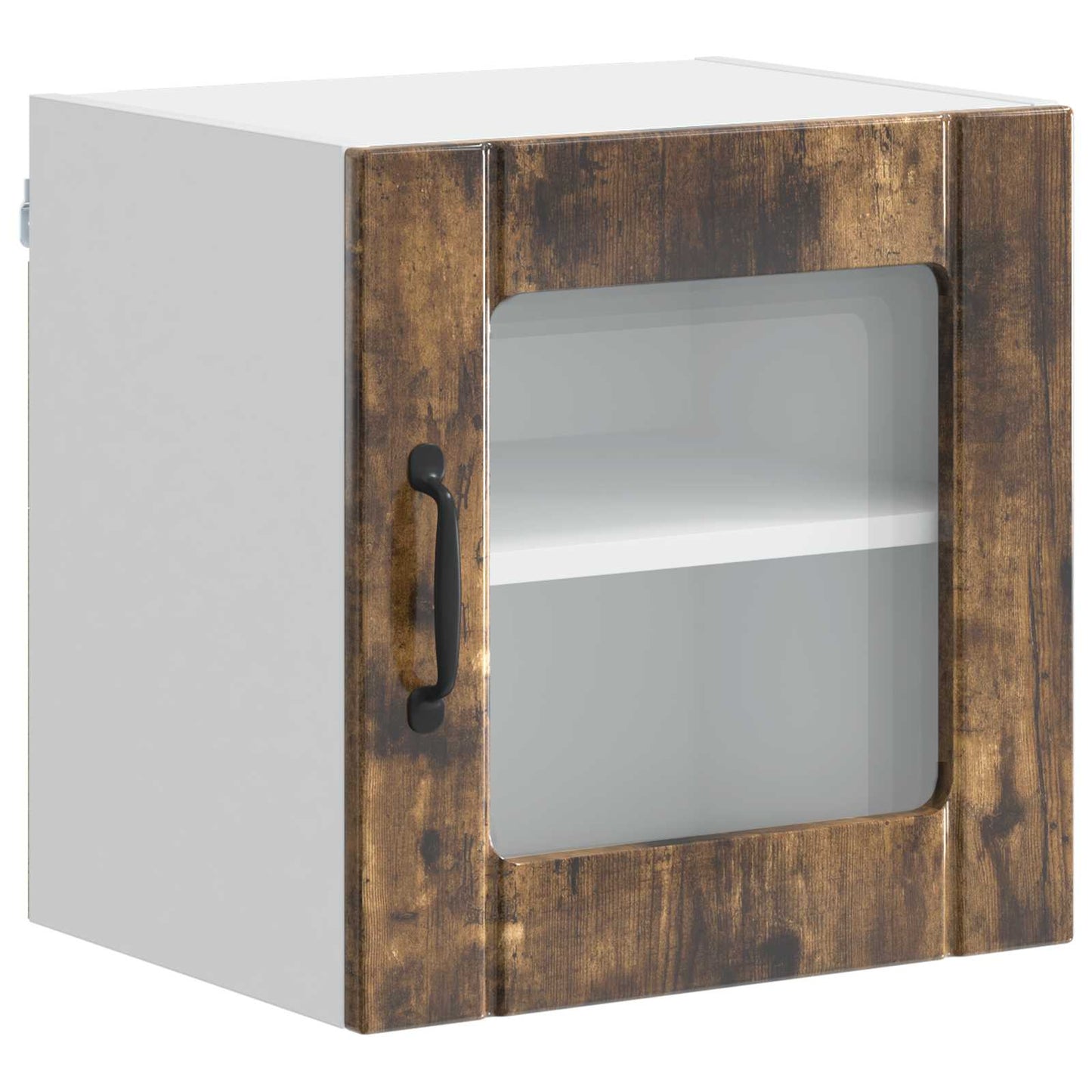 Wall Glass Cabinet LUCCA 2 pcs Smoked Oak 40 x 31 x 40 cm