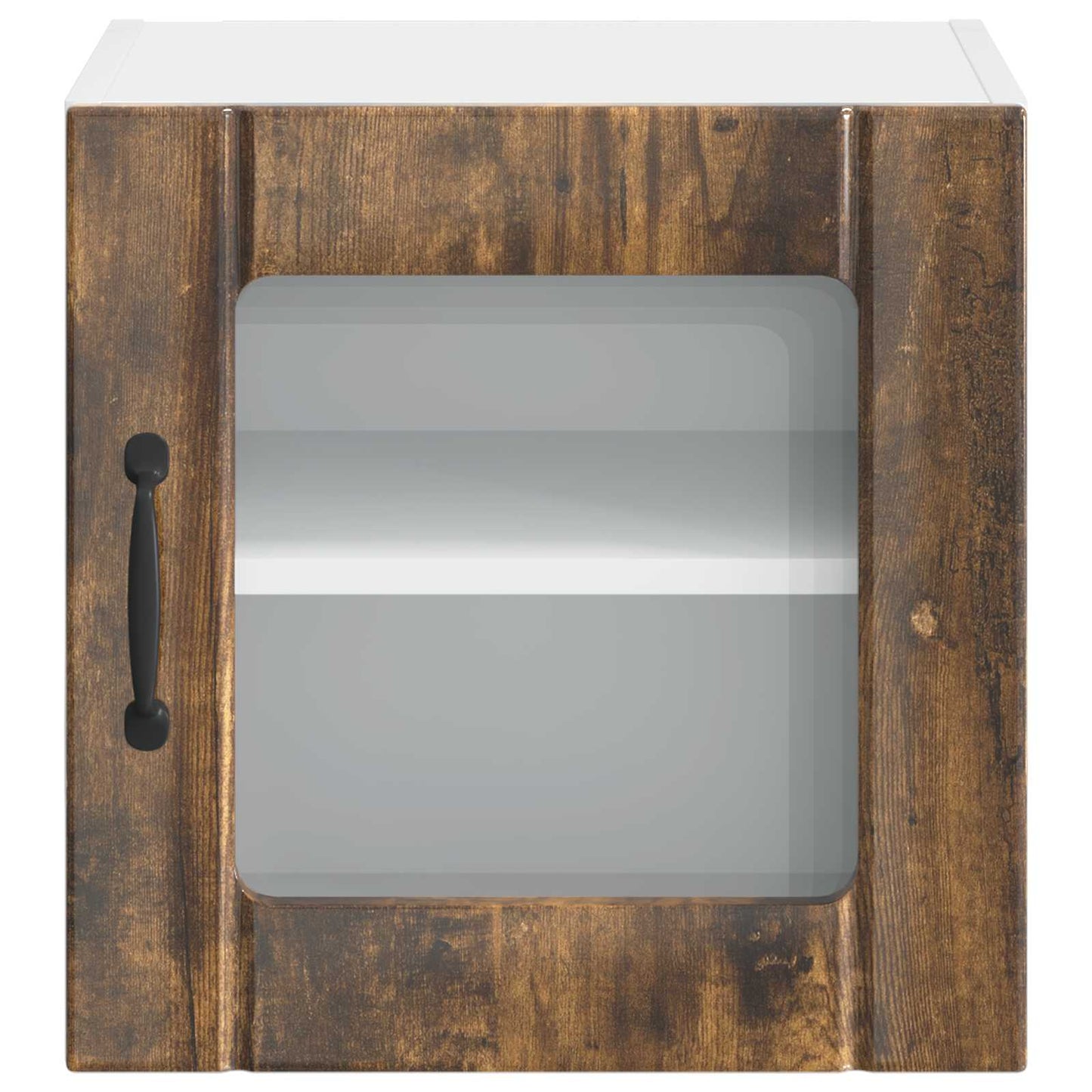 Wall Glass Cabinet LUCCA 2 pcs Smoked Oak 40 x 31 x 40 cm