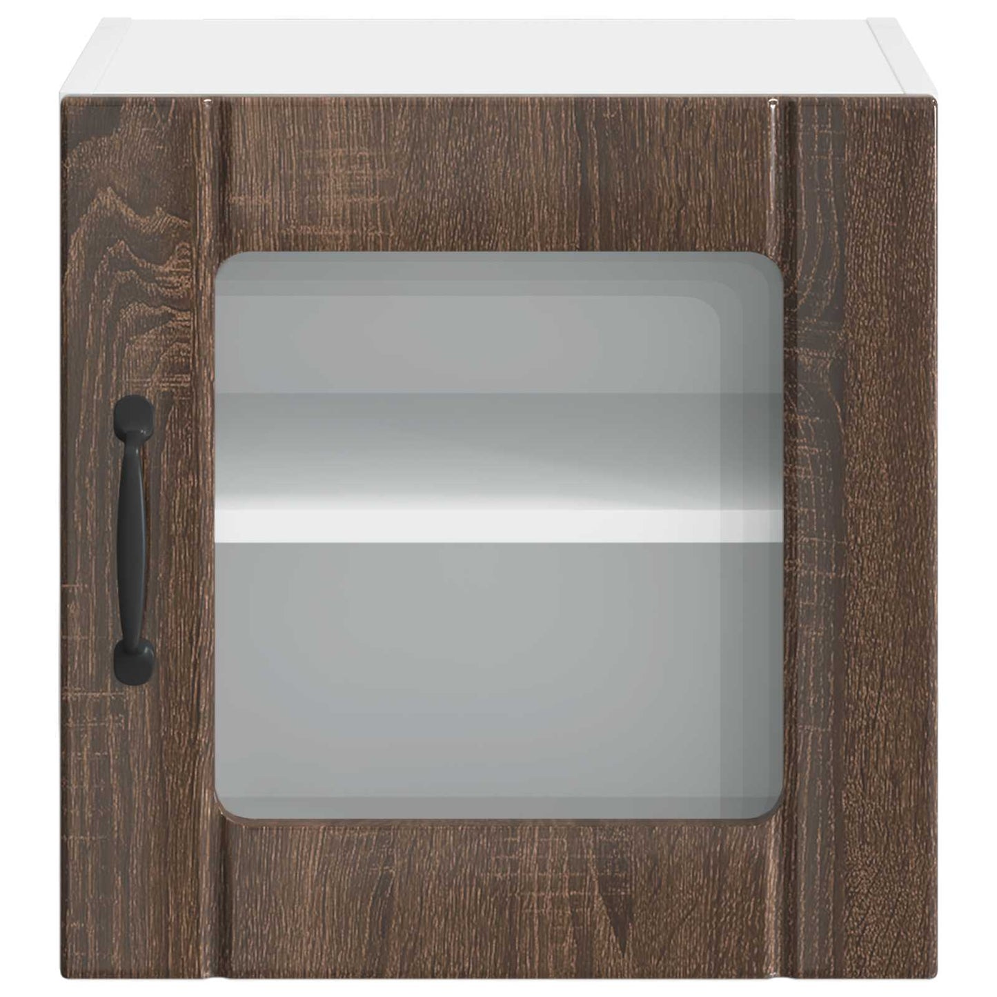 Wall Glass Cabinet LUCCA 2 pcs Brown Oak 40 x 31 x 40 cm