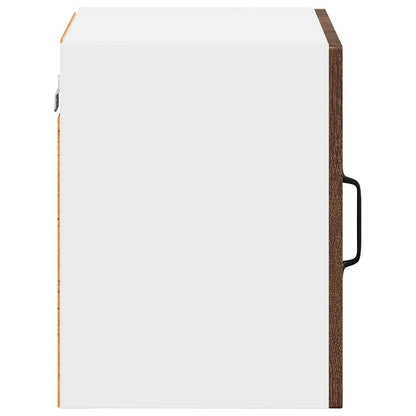 Wall Glass Cabinet LUCCA 2 pcs Brown Oak 40 x 31 x 40 cm