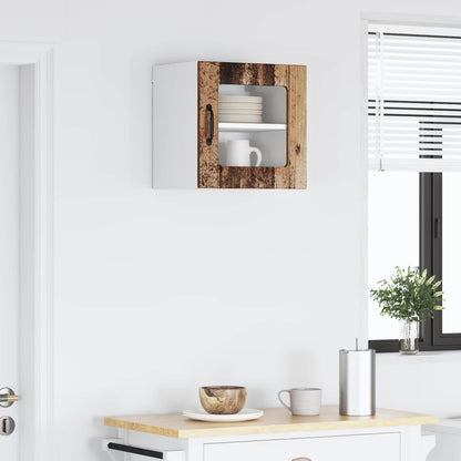 Wall Glass Cabinet LUCCA Old Wood 40 x 31 x 40 cm