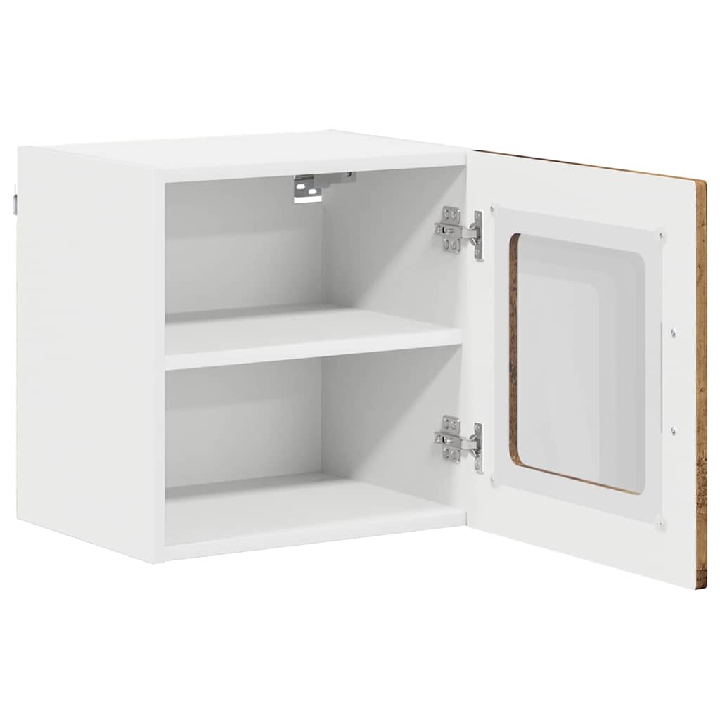 Wall Glass Cabinet LUCCA Old Wood 40 x 31 x 40 cm