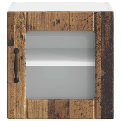 Wall Glass Cabinet LUCCA Old Wood 40 x 31 x 40 cm