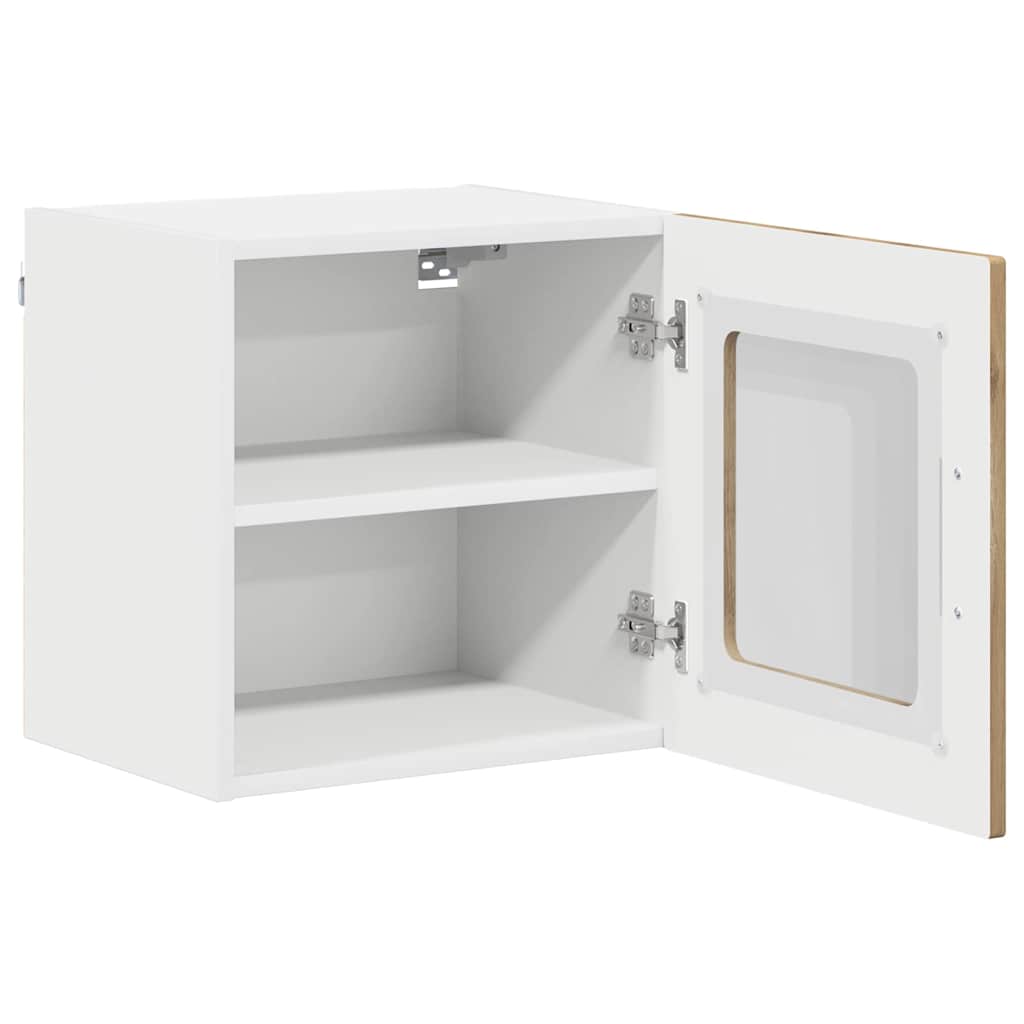 Wall Glass Cabinet LUCCA 2 pcs Artisan Oak 40 x 31 x 40 cm