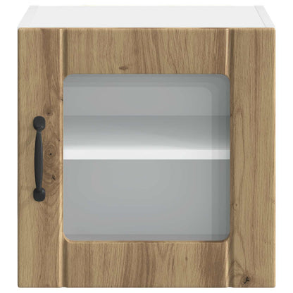 Wall Glass Cabinet LUCCA 2 pcs Artisan Oak 40 x 31 x 40 cm