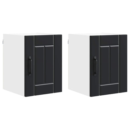 Wall Cabinet LUCCA 2 pcs Black 30 x 31 x 40 cm Engineered Wood