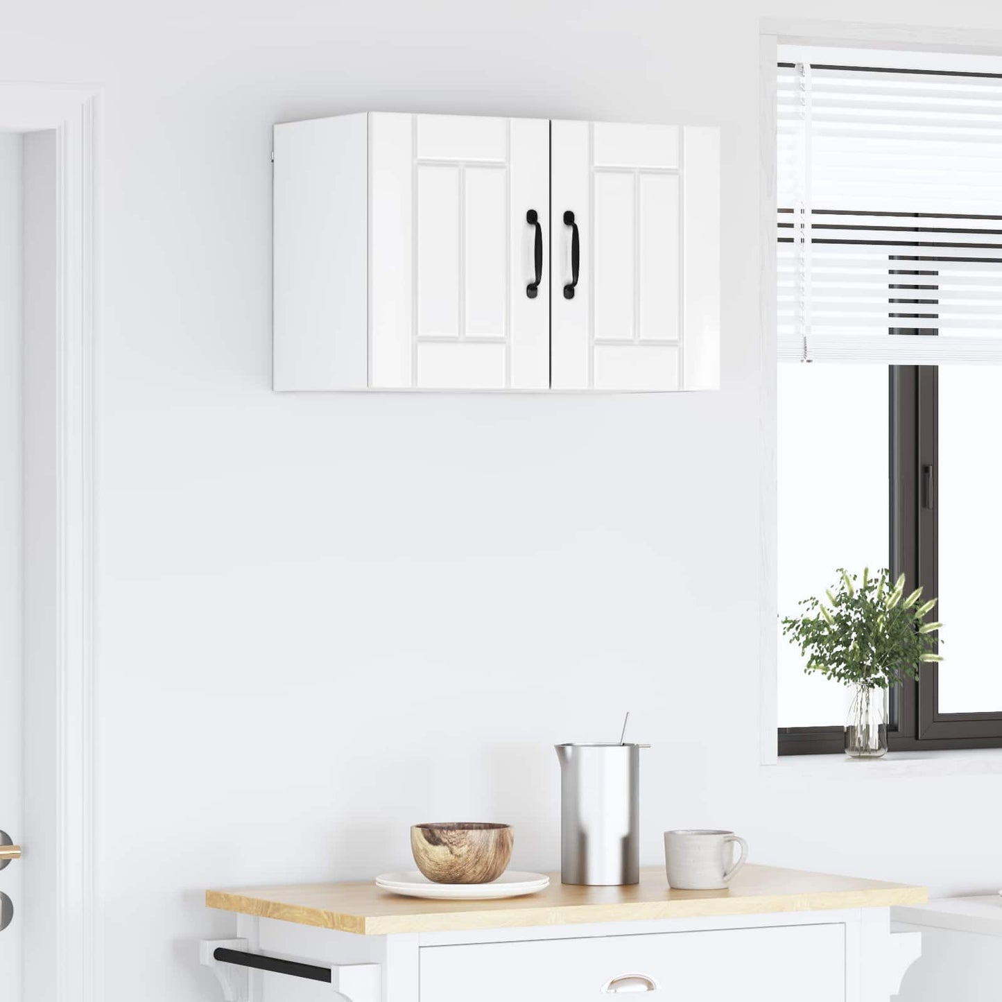 Wall Cabinet LUCCA 2 pcs High Gloss White 30 x 31 x 40 cm