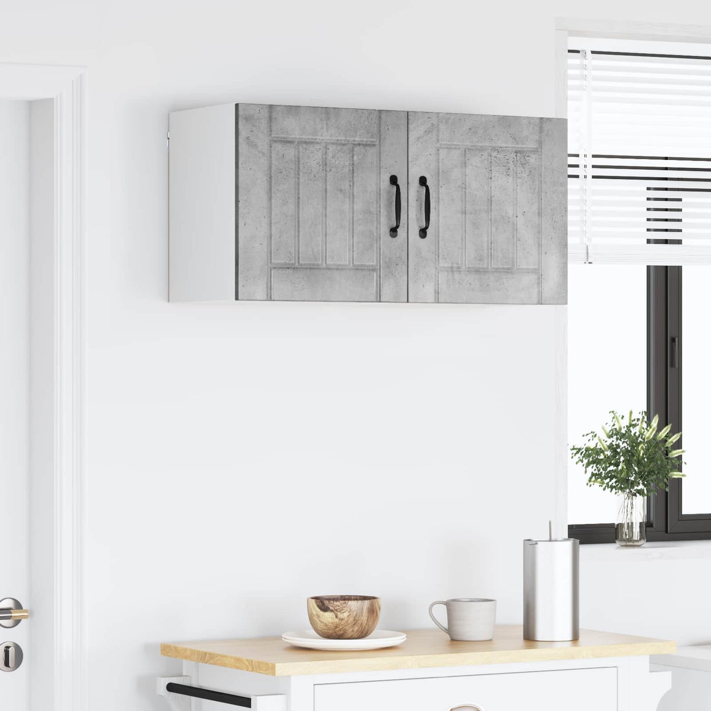 Wall Cabinet LUCCA 2 pcs Concrete Grey 40 x 31 x 40 cm