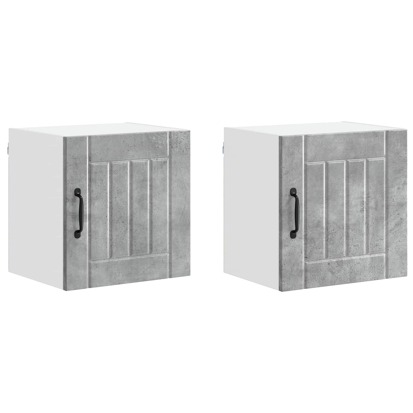 Wall Cabinet LUCCA 2 pcs Concrete Grey 40 x 31 x 40 cm