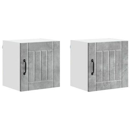 Wall Cabinet LUCCA 2 pcs Concrete Grey 40 x 31 x 40 cm