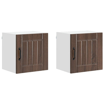 Wall Cabinet LUCCA 2 pcs Brown Oak 40 x 31 x 40 cm
