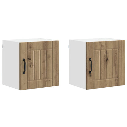 Wall Cabinet LUCCA 2 pcs Artisan Oak Engineered Wood