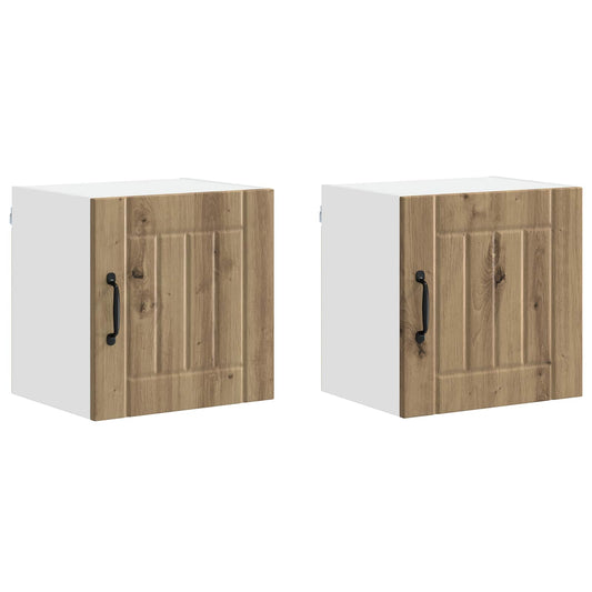 Wall Cabinet LUCCA 2 pcs Artisan Oak Engineered Wood