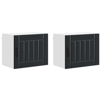Wall Cabinet LUCCA 2 pcs Black 50 x 31 x 40 cm Engineered Wood