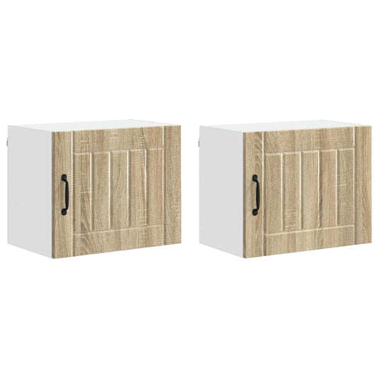 Wall Cabinet LUCCA 2 pcs Sonoma Oak Engineered Wood