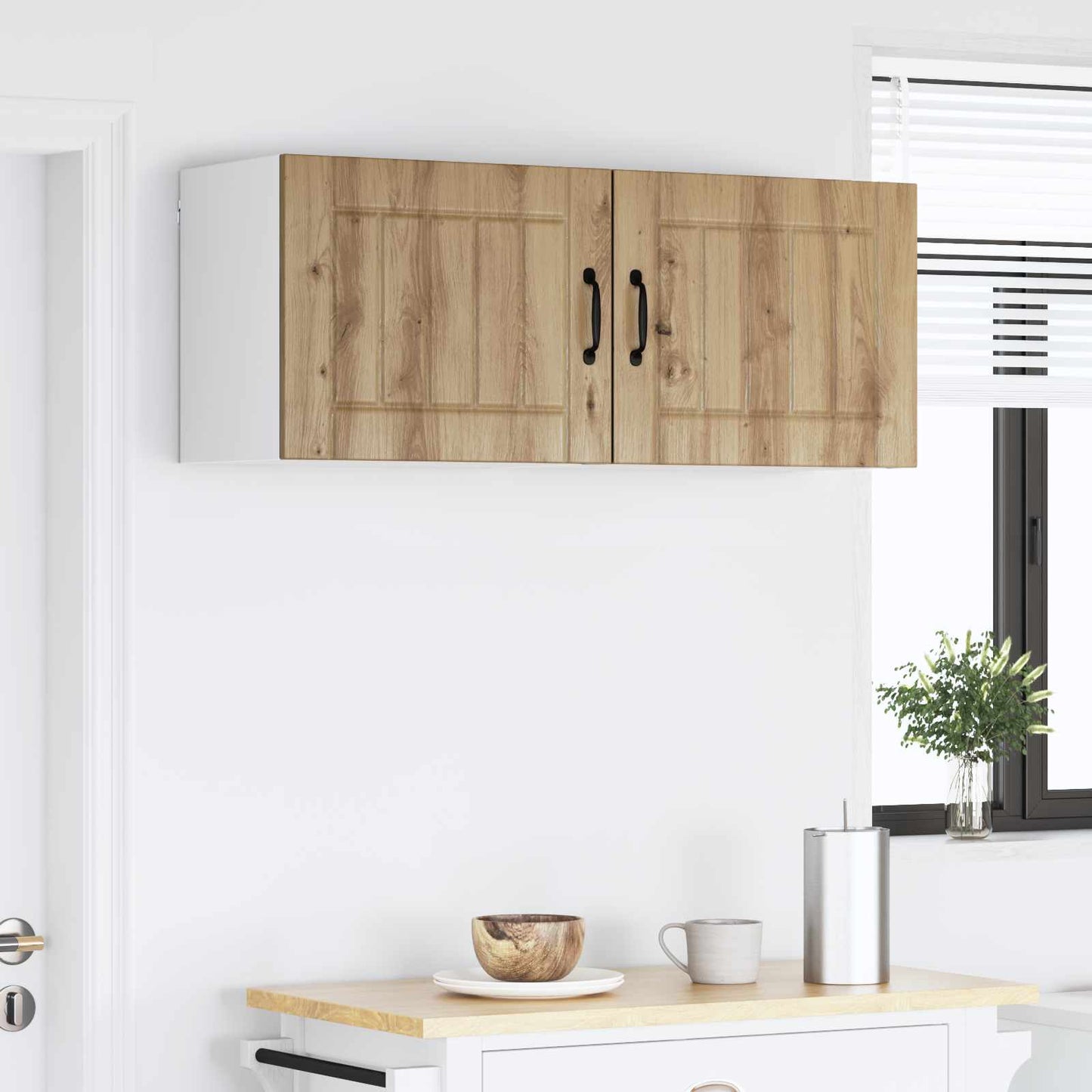 Wall Cabinet LUCCA 2 pcs Artisan Oak Engineered Wood