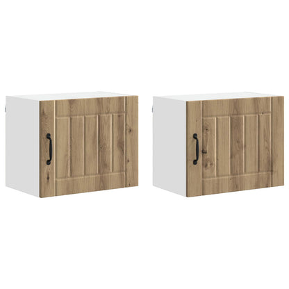 Wall Cabinet LUCCA 2 pcs Artisan Oak Engineered Wood
