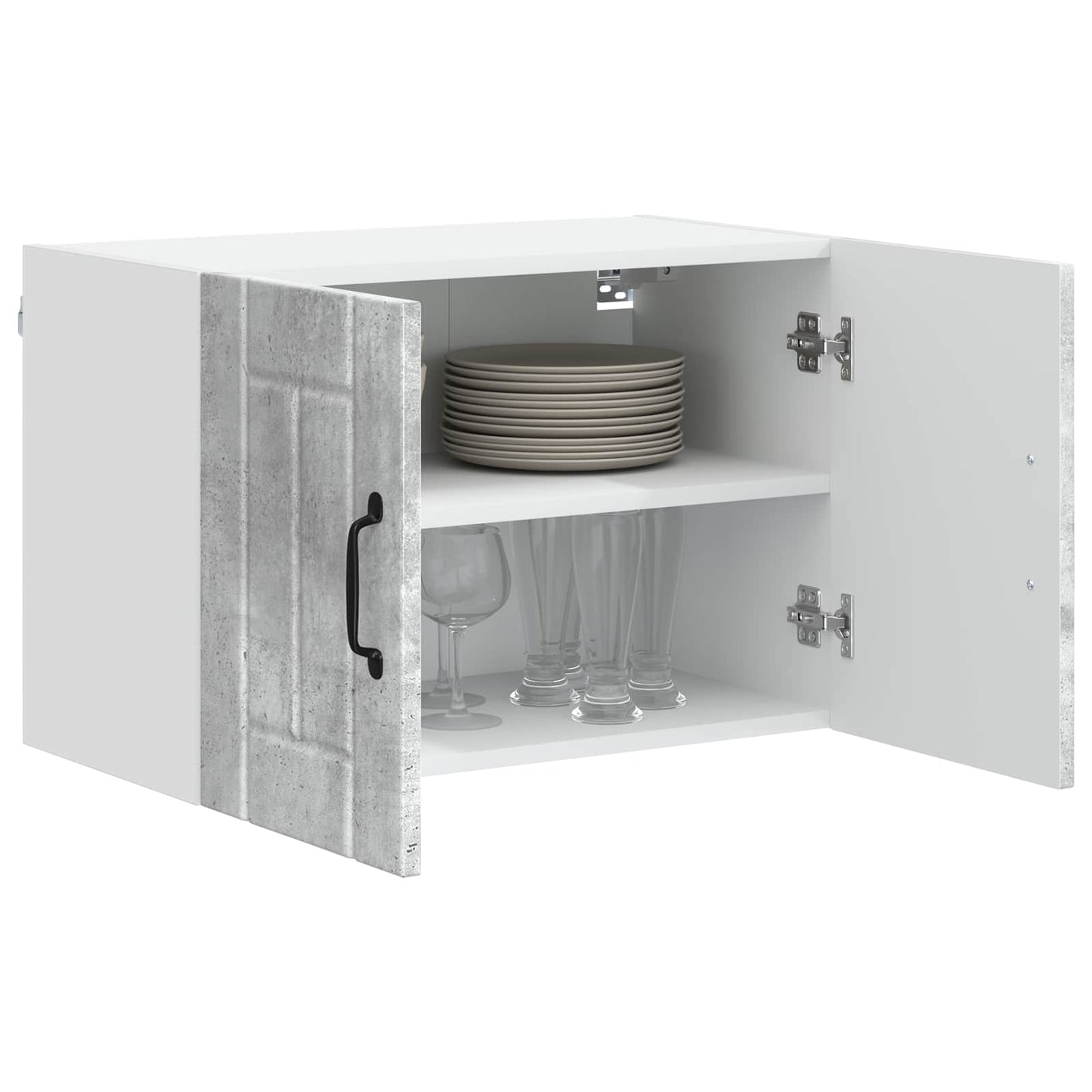 Wall Cabinet LUCCA 2 pcs Concrete Grey 60 x 31 x 40 cm