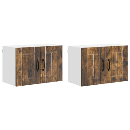 Wall Cabinet LUCCA 2 pcs Smoked Oak 60 x 31 x 40 cm
