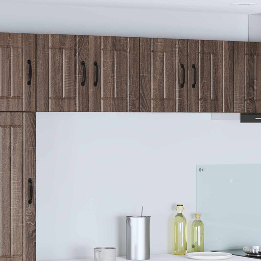 Wall Cabinet LUCCA 2 pcs Brown Oak Engineered Wood
