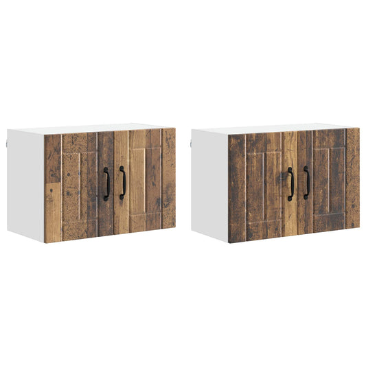 Wall Cabinet LUCCA 2 pcs Old Wood Engineered Wood