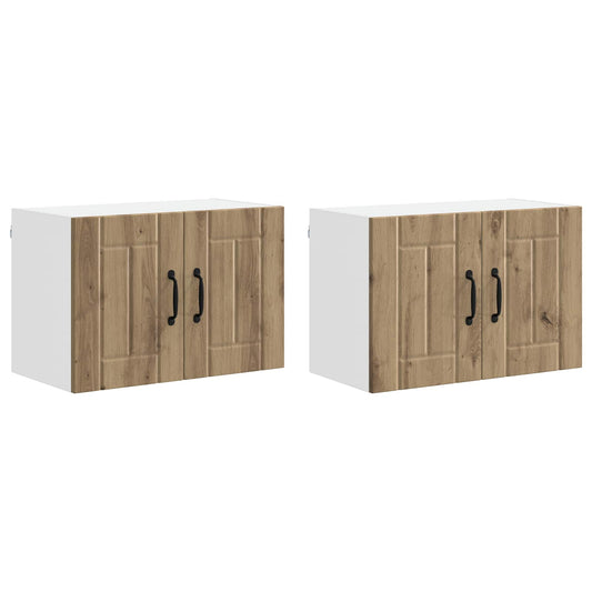 Wall Cabinet LUCCA 2 pcs Artisan Oak Engineered Wood