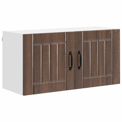 Wall Cabinet LUCCA Brown Oak 80 x 31 x 40 cm Engineered Wood