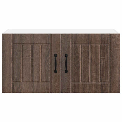 Wall Cabinet LUCCA Brown Oak 80 x 31 x 40 cm Engineered Wood