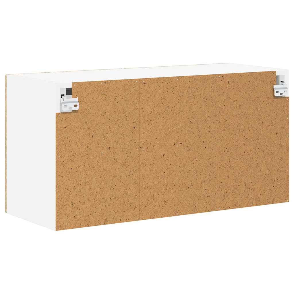 Wall Glass Cabinet LUCCA Sonoma Oak 80 x 31 x 40 cm