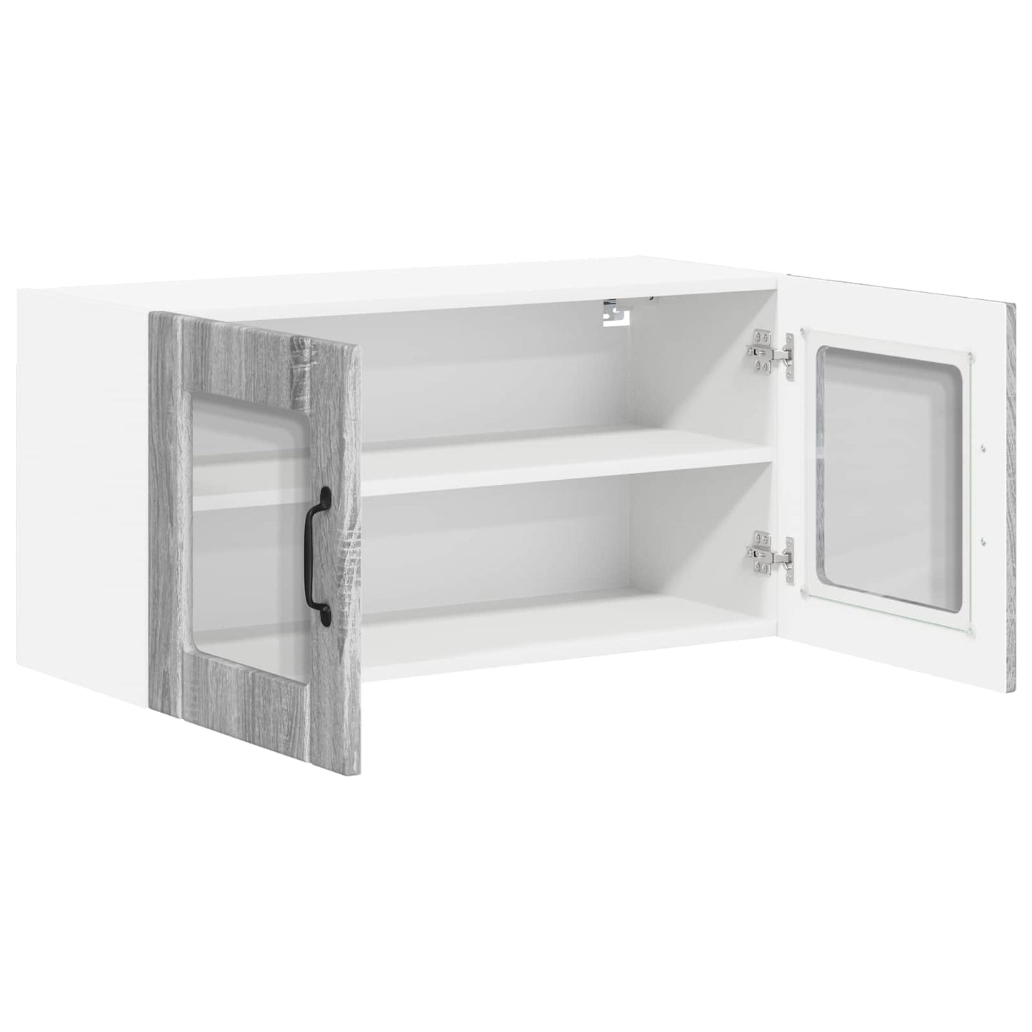 Wall Glass Cabinet LUCCA Grey Sonoma 80 x 31 x 40 cm