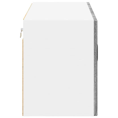 Wall Glass Cabinet LUCCA Grey Sonoma 80 x 31 x 40 cm