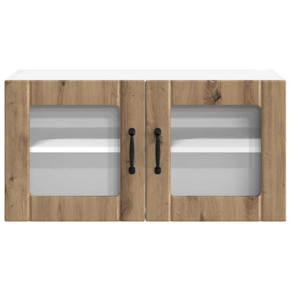Wall Glass Cabinet LUCCA Artisan Oak 80 x 31 x 40 cm