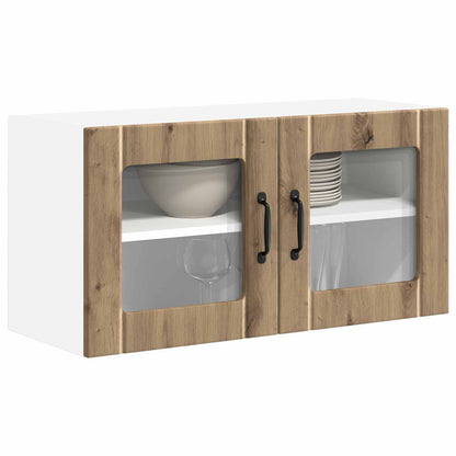 Wall Glass Cabinet LUCCA Artisan Oak 80 x 31 x 40 cm
